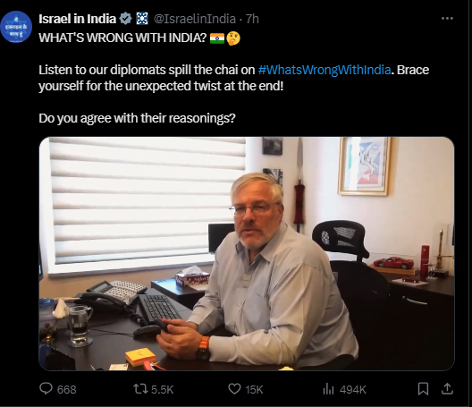 Israel Embassy post from twitter